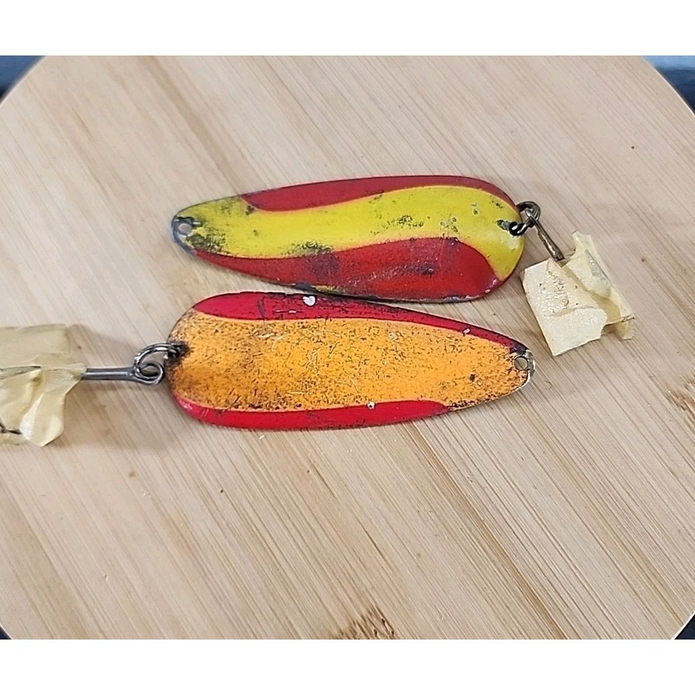 2 Spoon Spinner Vintage Fishing‎ Lure Old